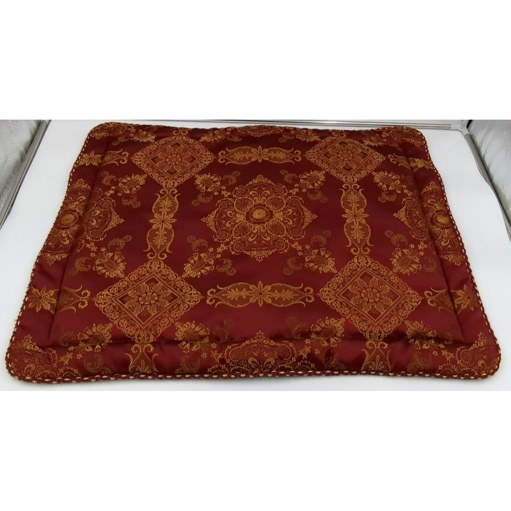 Croscill Madrid Royal Standardβ Pillow Sham Case Brocade Jacquard Red Gold VTG